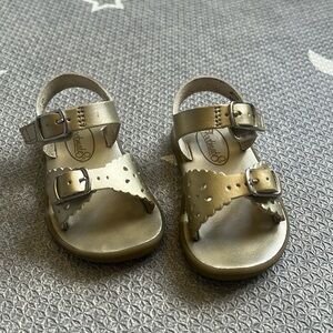 Footmates Gold Toddler Sandal SZ 5